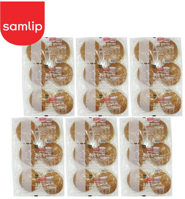 상온 고소한 햄버거번 햄버거빵, 6개, 300g