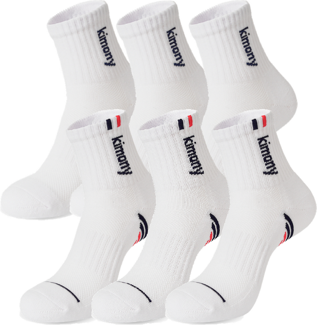 키모니 남성용 30수 장목 스포츠양말 KSS502 혼합6족, 6개, M1+M3