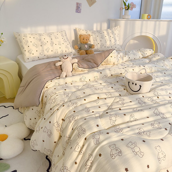 Cozy Aura 양면 차렵이불 콩섬유 부드러운 이불 귀여운 사계절 이불