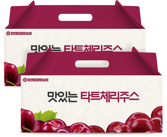 참앤들황토농원 [참앤들황토농원] 맛있는 몽모랑시 타트체리주스 30포 2박스, 70ml, 60개