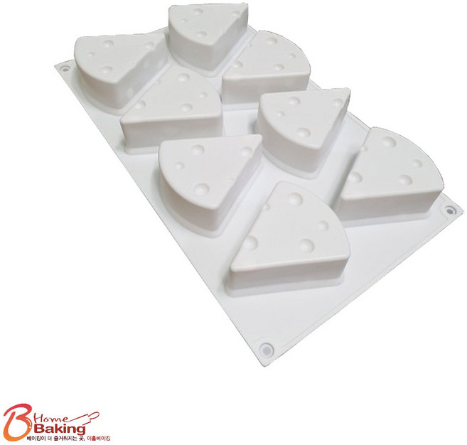 이홈베이킹 실리콘 치즈몰드8구, 단품, 1개