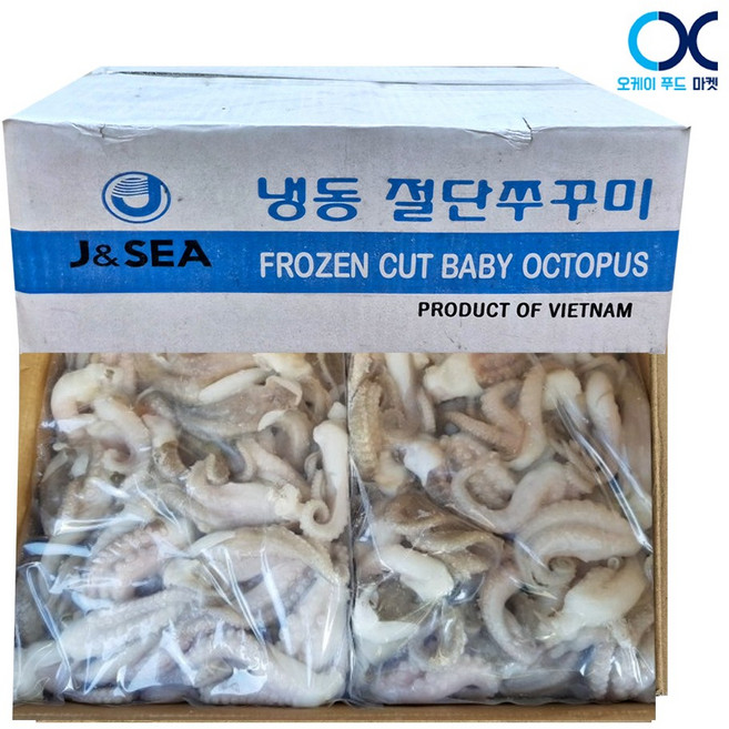 절단쭈꾸미 A급 베트남 L 900gX6개 1박스 냉동쭈꾸미5.4kg, 6개, 900g