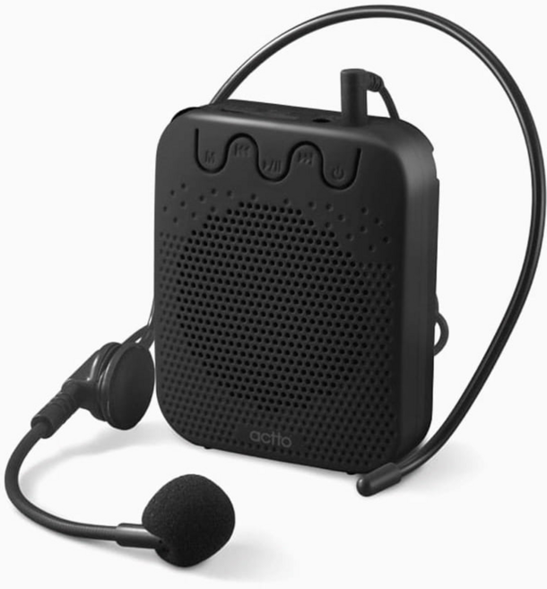 가벼운휴대용강의마이크 선생님 블루투스, 블랙, 1개