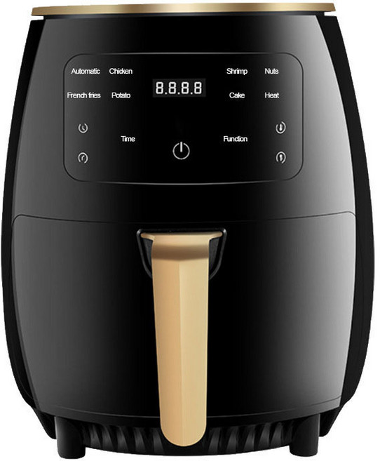 跨境110V歐規英規可視空氣炸鍋家用新智能大容量無油全自動電炸鍋, 美規, 6L綠黑