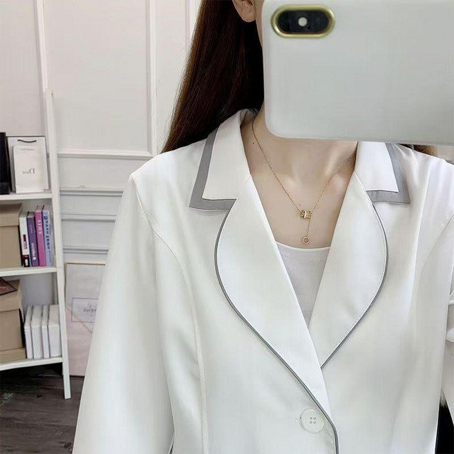 短袖白大褂 美容院工作服