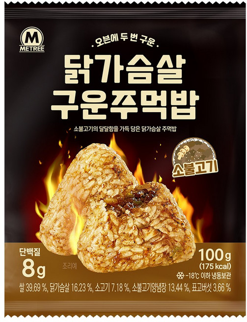 미트리 닭가슴살 구운 주먹밥 소불고기, 100g, 12개