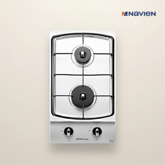 나비엔매직 빌트인 가스레인지 2구 가스쿡탑 매립형(타공 265x485), LNG, GRB-1102ND