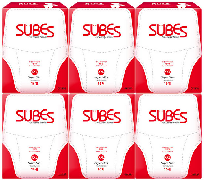 슈베스 슈퍼슬림 팬티형 기저귀 아동공용, 점보형(2XL), 96매
