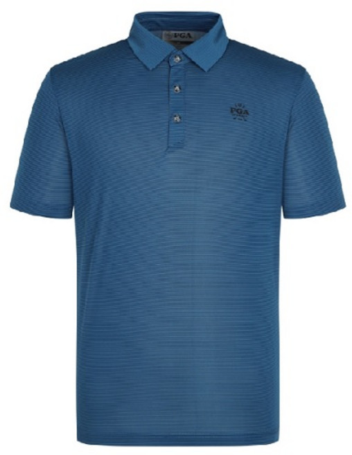 PGA 남성 스트라이프 냉감 반팔 카라 티셔(PGMTS51314)