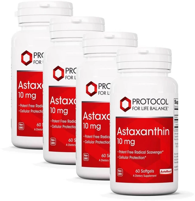 프로토콜 아스타잔틴 10mg 소프트젤 PROTOCOL FOR LIFE BALANCE Astaxanthin, 4개, 60정 - 쿠팡