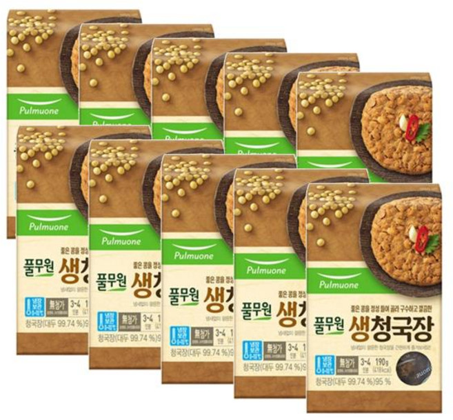 풀무원 생 청국장, 10개, 190g
