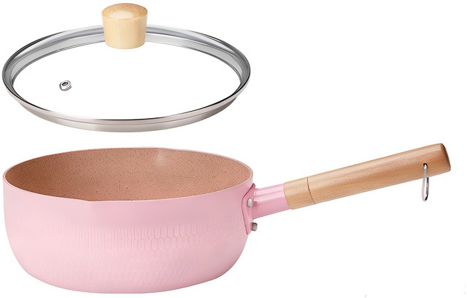 Fveja'Siv 가정용 스노우 편수냄비, 20cm, 핑크