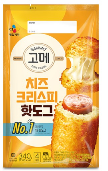 고메 치즈크리스피핫도그 340g, 1개