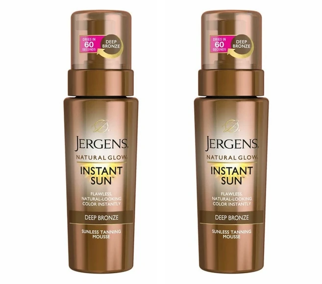 Jergens Instant Sun Deep Bronze 저겐스 내추럴 글로우 인스턴트 선 딥 브론즈 태닝 6oz(177ml) 2팩, 177ml - 쿠팡