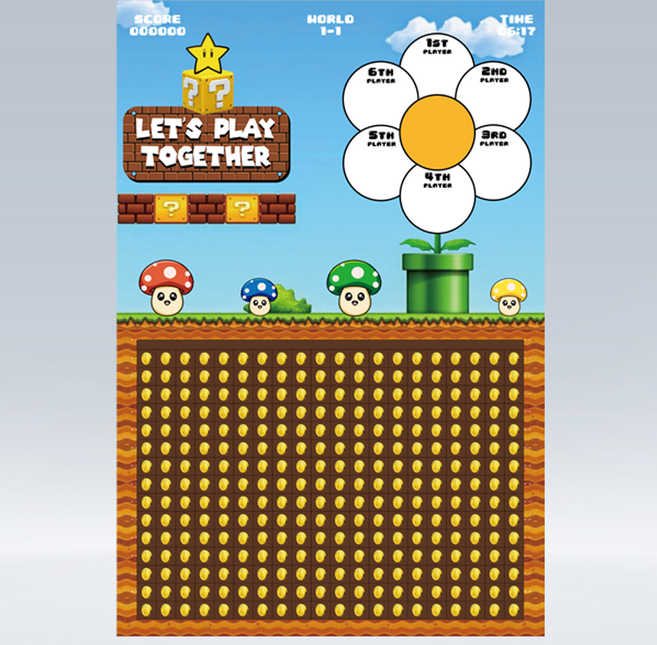 도도한날 A3보다 더 큰사이즈 랜덤 뽑기게임 추억의 레트로 종이뽑기판, 1개