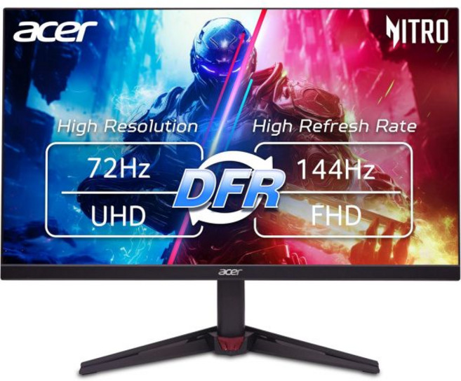 에이서 니트로 27인치 4K UHD 3840 x 2160 게이밍 IPS 모니터 | AMD FreeSync 최대 72Hz 주사율 (DFR 지원 시 FHD 144Hz 지원) 0.5, 에이서 니트로 27인치 4K UHD 3840 x 216