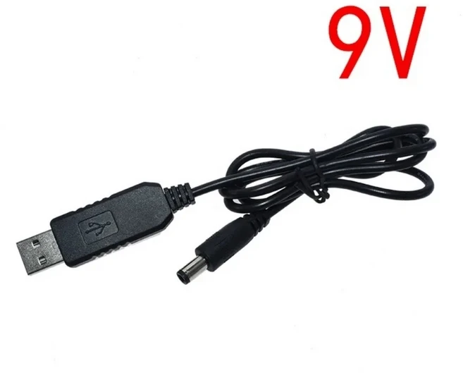 라우터 와이파이 모뎀 팬 어댑터 5.52.1mm USB DC 5V에서 12V 9V 전원 케이블 부스트 컨버터 파워뱅크를 통