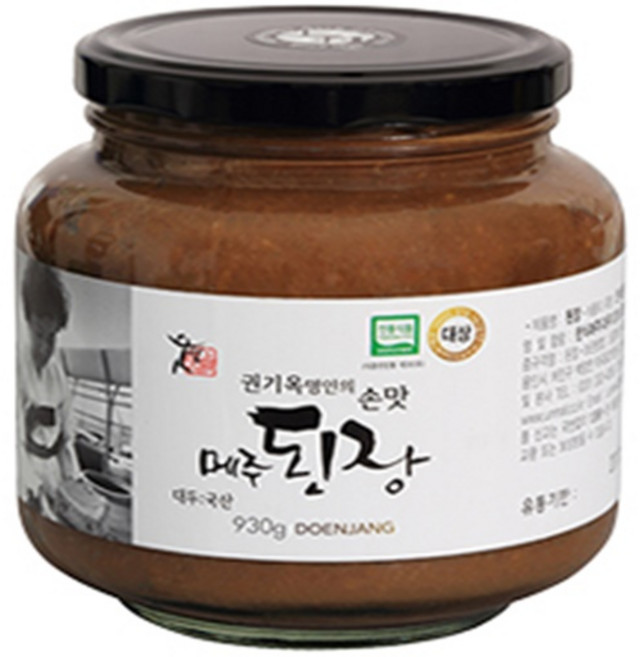 고향의 깊은 맛 상촌식품 권기옥명인의 손맛 웃말 메주된장 930g(유리병), 930g, 1개