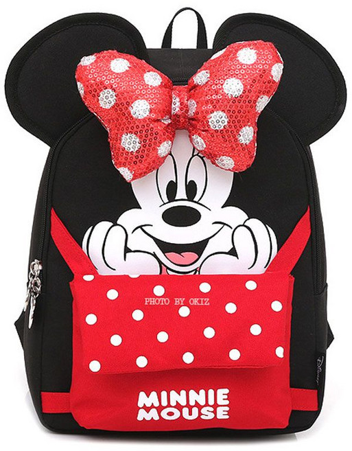 미니마우스 리본 유아 배낭 캐릭터 소풍백팩 아동가방