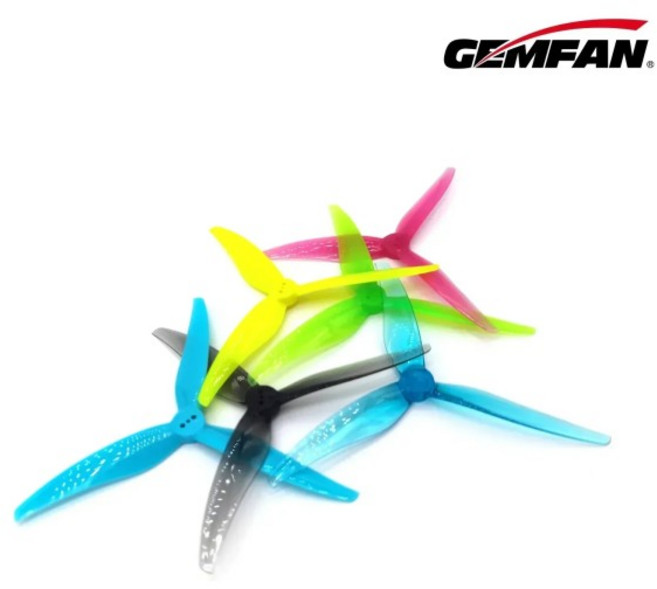 10쌍(10CW+10CCW) Gemfan SL5125 FPV 5인치 이쑤시개 미니 장거리 드론용 3블레이드 프로펠러 1.5mm(임의의, 01 10Pairs Random Color