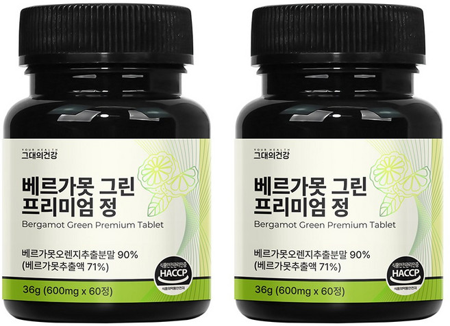그대의건강 베르가못 그린 프리미엄 정, 2개, 60정