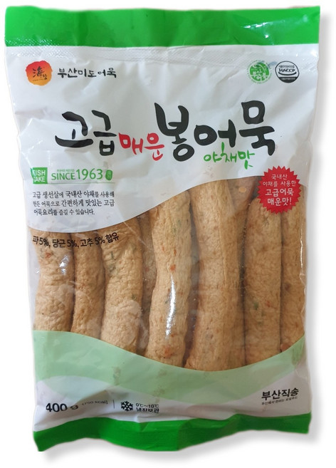 부산어묵 고급매운봉400g 미도어묵 10개입, 1개, 350g