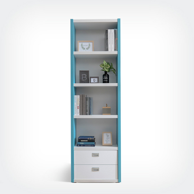 장인가구 600 5단 서랍형 책장 MKR003-6, 화이트