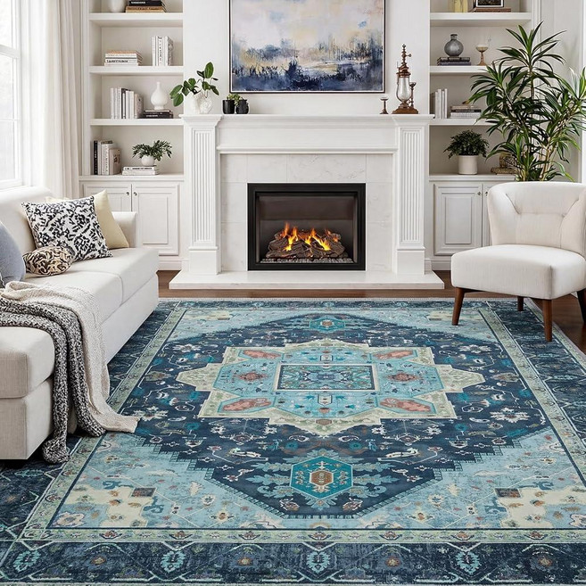 MINIDEAR 8x10 Area Rugs for Living Room Dining Room Rugs Washable Accent Rug Bedroom Non Slip Vi