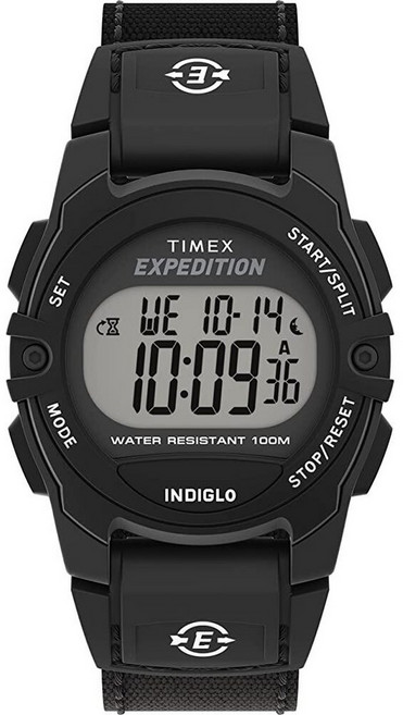 Timex 유니 익스페디션 CAT 33mm 시계 블랙/블랙 Expedition CAT 중간 사이즈 33mm