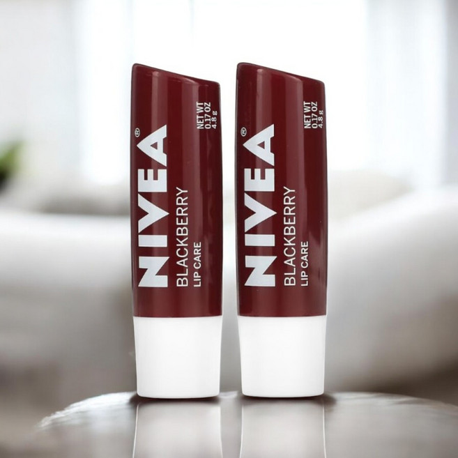 NIVEA 니베아 블래베리 립밤 2팩, 2개, 4.8g