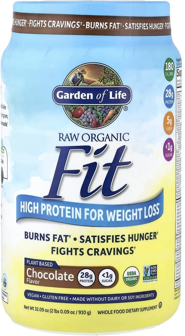 새해 건강을 선물하세요 Garden of Life Raw 오가닉 핏 체중 감량을 위한 하이 프로틴 초콜릿 910g(2lbs0.09oz) 특별관리진행, GardenofLifeRaw오가닉핏체중감량을위한하이프로, 910g, 1개 - 쿠팡