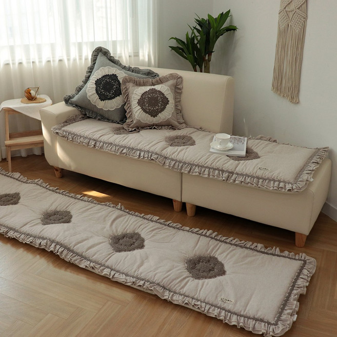 프릴 베로나 순면 3인용 4인용 쇼파 패드 매트