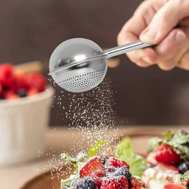 슈가파우더통 슈가 파우더 체 토핑 시나몬 코코아 양념 장식 데코 도구 밀가루 베이킹 2개 1개, 2개 × 1개