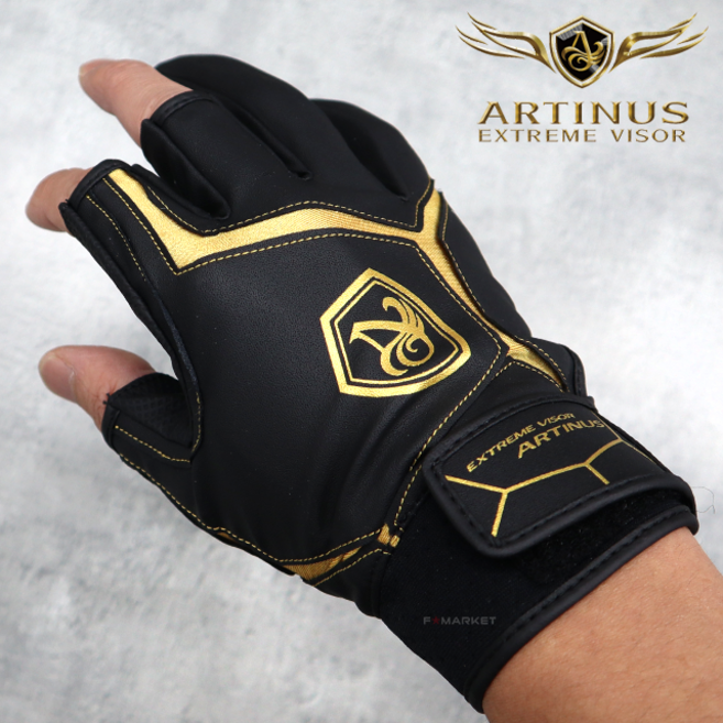 아티누스 3지형 낚시장갑 피싱 글러브 3컷 AG-827, 1개, 블랙