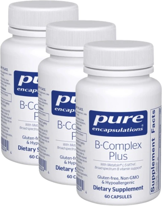 퓨어인캡슐레이션 비타민B 복합체 플러스 B-Complex Plus, 60정, 3개 - 쿠팡