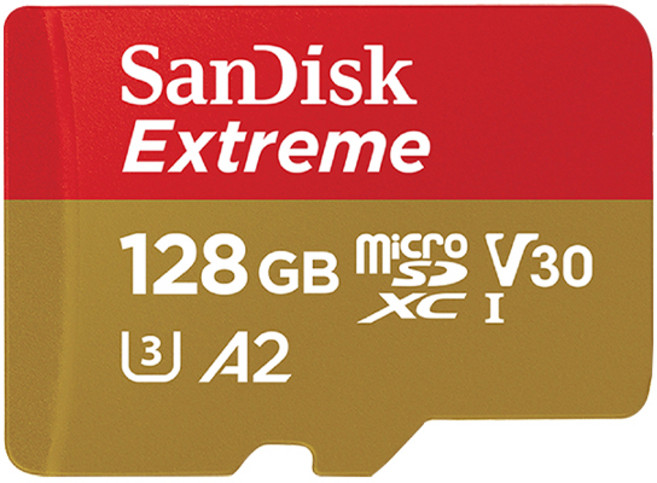 SanDisk Extreme 128GB microSDXC 記憶卡 U3 V30 A2, 1個
