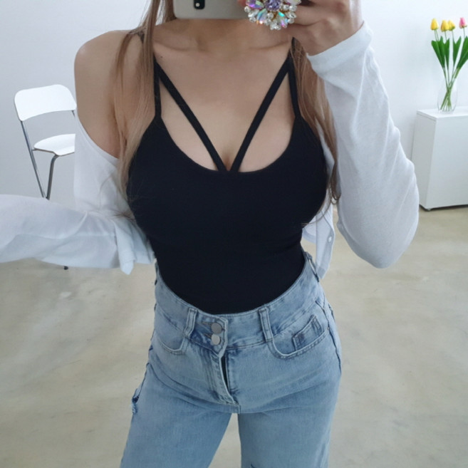 쫀쫀 캡내장 엑스 슬림 끈나시