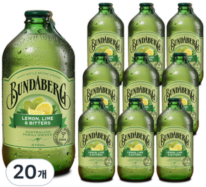 분다버그 레몬 라임 앤 비터스, 375ml, 20개