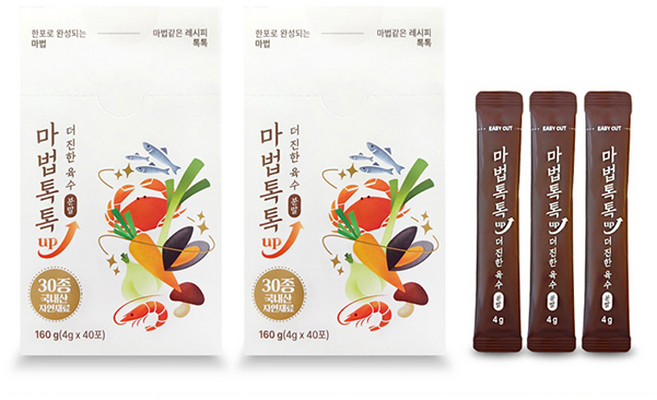 마법톡톡 UP 더진한 육수분말 (80포+체험3포) 육수가루 스틱, 4g, 123개