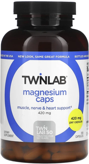 Twinlab 마그네슘 캡슐 420mg 캡슐 200정, Twinlab 마그네슘 캡슐 420mg..., 1개 - 쿠팡