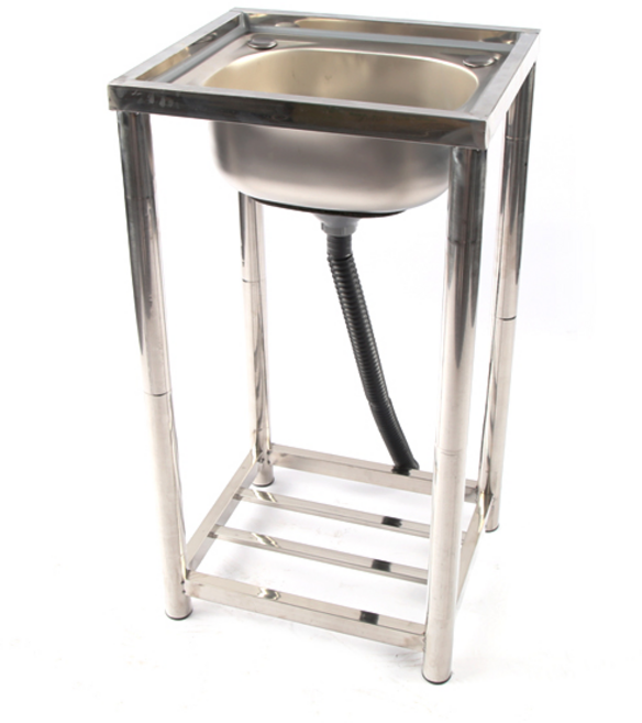 칼레오 간이 싱크대 스테인레스304 세면대 보조 주방 미니 야외 개수대 중형 씽크대, 1개