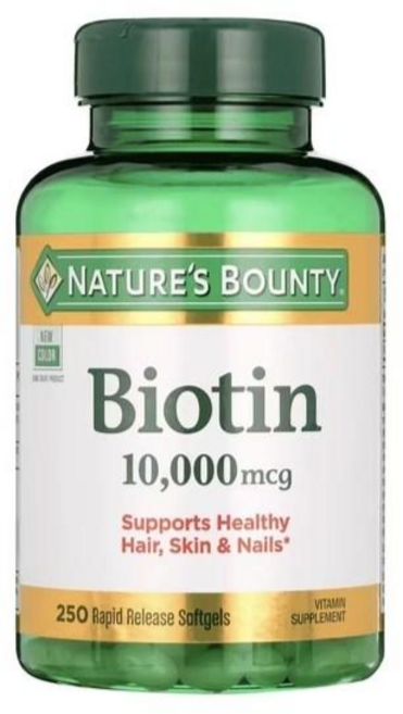 네이쳐스바운티 비오틴 10000mcg 래피드 릴리즈 소프트젤, 1개, 250정