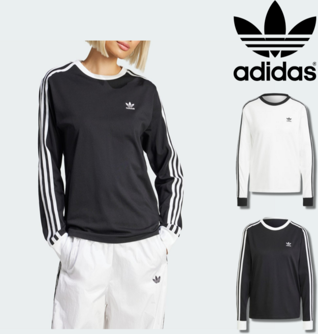 매장정품 아디다스 긴팔티셔츠 여성 면티 여자 긴소매 패션 이너티셔츠 스포츠웨어 상의