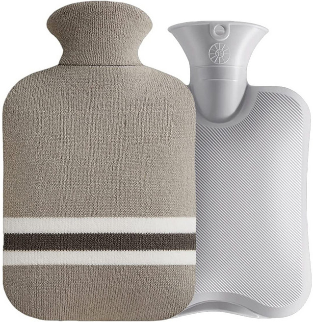 쏘냐도르 보온 물주머니 핫팩 2L PVC + 그레이 커버 2종세트, 1개