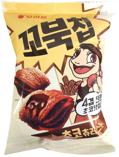 꼬북칩 초코츄러스 맛, 80g, 6개