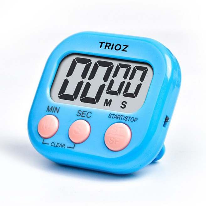 트리오즈 디지털 캔디 타이머 쿠킹 주방 요리 자석 제빵 베이킹, 1개, 블루