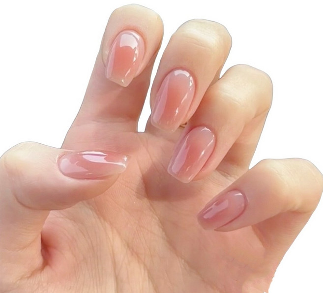 자연스러운 그라데이션 숏 네일팁, 1개, T-128