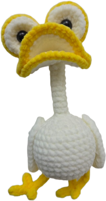 몽글공방 뜨개인형 손뜨개 키링 완성품 동물인형, 1개, 짧은목오리