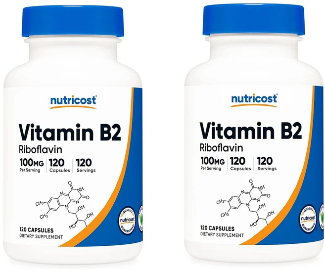 뉴트리코스트 리보플라빈 비타민B2 100mg, 2통, 2개, 120정 - 쿠팡