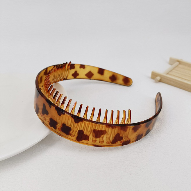 簡約寬邊帶齒髮箍